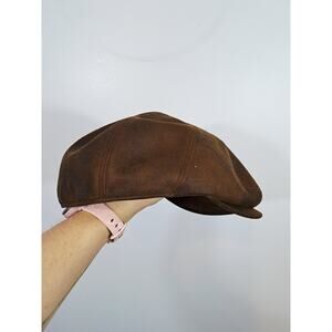 Henschel Hat Co HH Men's Brown Cap Hat Cabbie Medium Polyester